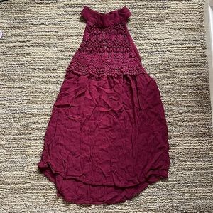 Charlotte Russe Maroon Halter Tank Top